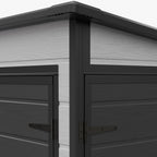 4 x 8 ft Plastic Garden Storage Shed with Pent Roof & Lockable Door