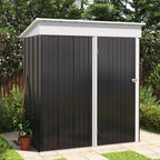 5 x 3 ft Metal Garden Storage Shed with Pent Roof & Shelves