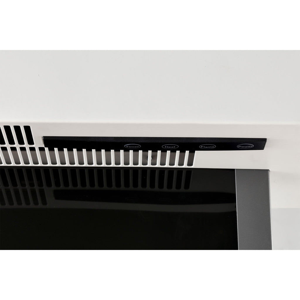 52 Inch Iron Frame Electric Fireplace Suite with WiFi App and Remote Control