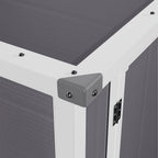 5x2ft Grey Aluminum Alloy Garden Bin Storage Shed