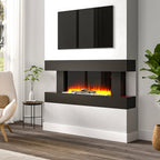 52 Inch Wall-Mounted & Freestanding Electric Fire with Remote Control