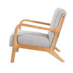 Solid Wooden Frame Upholstered Tufted Armchair