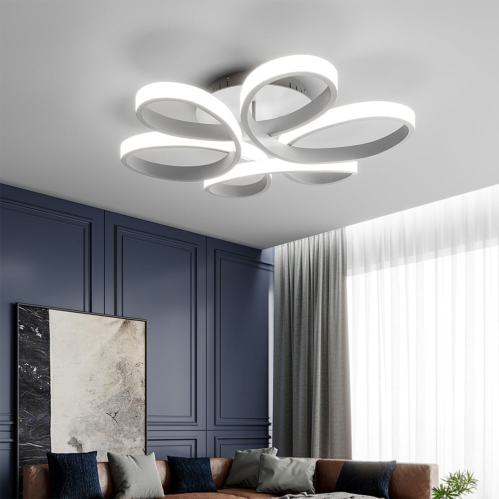 Modern Acrylic Petal LED Semi Ceiling Light