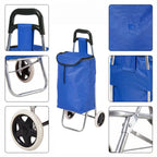 Portable 2-Wheel Shopping Trolley