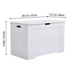 White Wooden Storage Chest Organiser Box