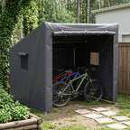 6 x 4 ft Outdoor Garden Storage Shelter Bike Tent with Roll-Up Zipper Door