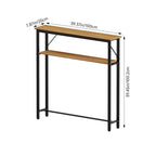 Slim Console Table Entryway 2-Tier Table with Adjustable Feet