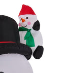 Garden Sanctuary 2.1m Christmas inflatable snowman family with LED lights, festive outdoor holiday decoration.