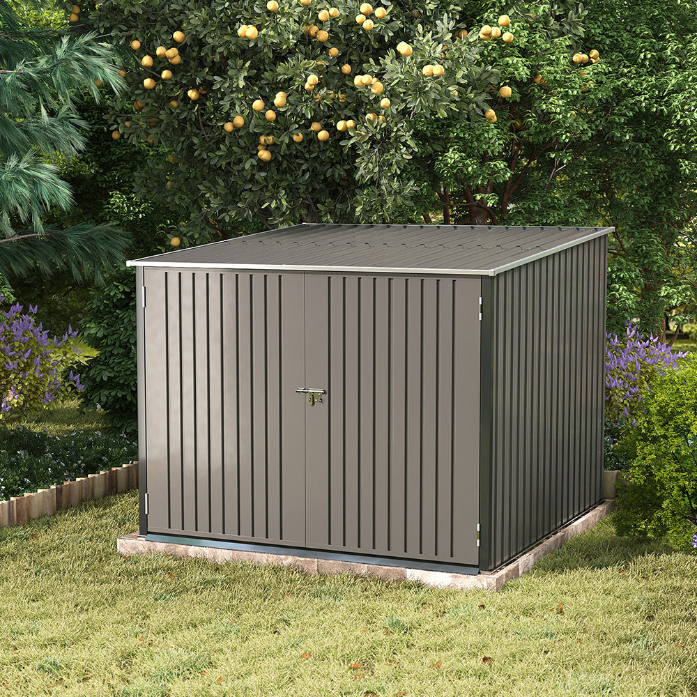 195CM Wide Steel Garden Shed For 4 Bicycles