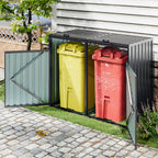 Outdoor Metal Garbage Can Garden Storage Shed
