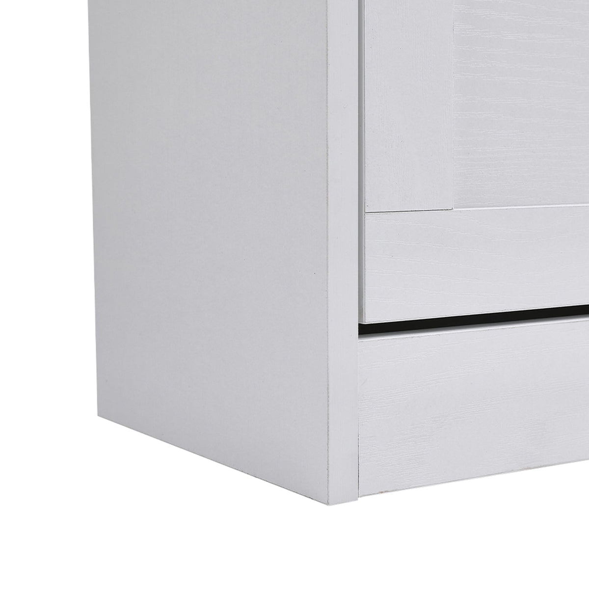Wooden 2 Drawer Flip Down Shoe Cabinet