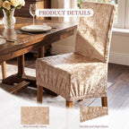 Set of 2 Elegant Dining Chair Covers with Elastic Band