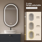 Wall Mounted Oval LED Bathroom Mirror