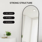 Metal Frame Full Length Mirror with Stand