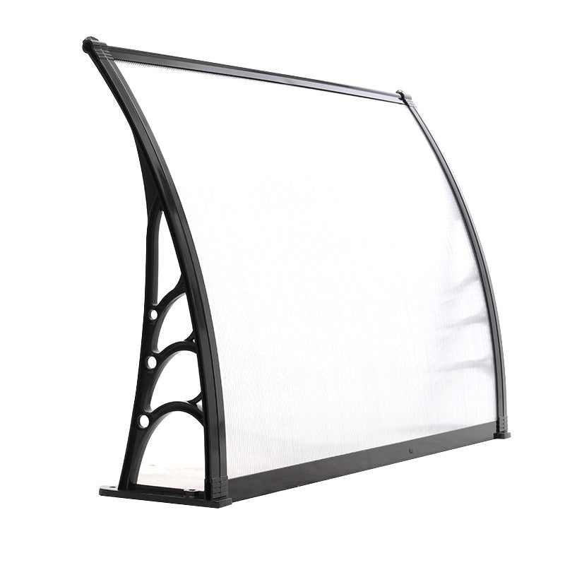 Black Outdoor Curved Shielded Rain Shelter