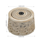 Creative Metal Tabletop Fountain with Warm Light & Leaf Design