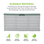 290L Outdoor Storage Deck Box with Wheels