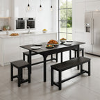 Extendable Wooden Dining Table and Chair Set