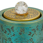 Creative Metal Tabletop Fountain with Light & Enchanted Forest Butterfly Design