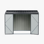 10 x 7 ft Metal Garden Storage Shed with Apex Roof & Double Doors