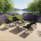 Portable Folding Camping Table with 4 Chairs