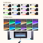 Recessed Electric Fireplace TV Stand with Remote Control