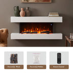 52 Inch Iron Frame Electric Fireplace Suite with WiFi App and Remote Control