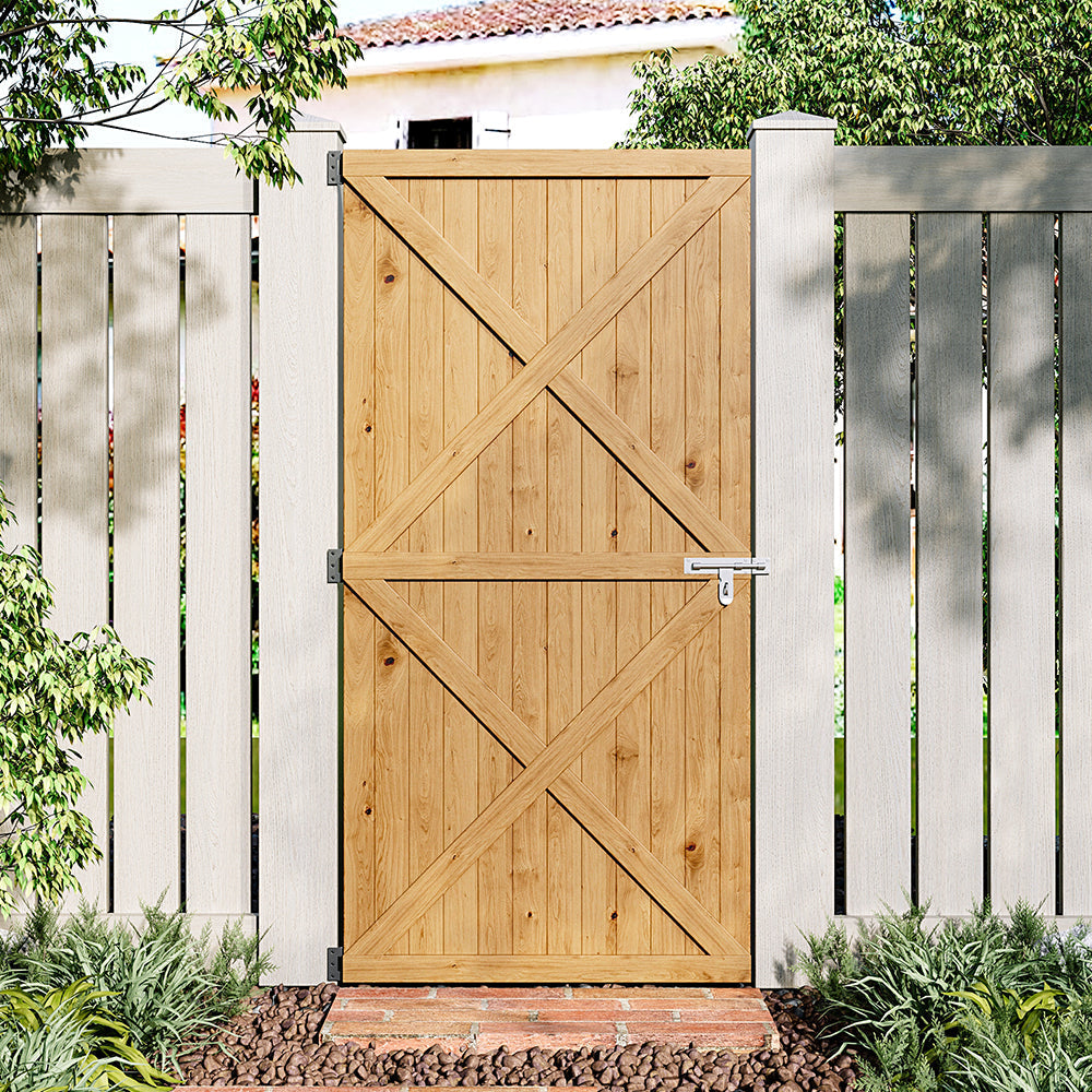 183CM H Lightweight Pine Wood Garden Gate