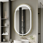 Wall Mounted Oval LED Bathroom Mirror