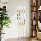 Irregular Frosted Window PVC Folding Door