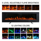 Wall Mounted Electric Fireplace with Remote Control