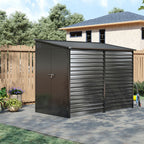 4.6x9 ft Wide Outdoor Lockable Steel Storage Shed