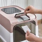 Fully Enclosed Cat Litter Box with UV Sterilization
