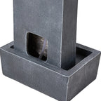LED Outdoor Solar Slate Effect Garden Water Fountain