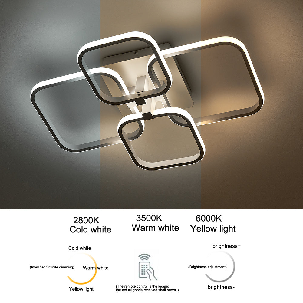 4/6 Heads Contemporary LED Energy-efficient Light-adjusted Semi Flush Ceiling Light