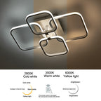 4/6 Heads Contemporary LED Energy-efficient Light-adjusted Semi Flush Ceiling Light
