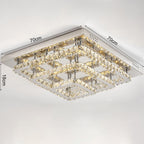 Dimmable/Non-dimmable Square Large-size Glamourous Crystal LED Ceiling Light