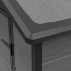 8 x 4 ft Plastic Garden Storage Shed with Apex Roof & Double Doors