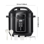 1200W Multifunctional Household Pressure Cooker 7.6L Stainless Steel Inner Pot