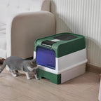 Fully Enclosed Cat Litter Box with UV Sterilization