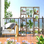 Multi-tier Wood Plant Stand Flower Display Shelf