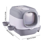 Large Enclosed Cat Litter Box with UV Sterilizer Lamp