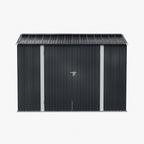 10 x 7 ft Metal Garden Storage Shed with Apex Roof & Double Doors