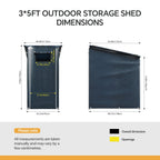 Garden Storage Shelter with Waterproof PE Cover & Roll-Up Zipped Door