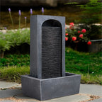 LED Outdoor Solar Slate Effect Garden Water Fountain