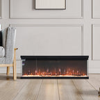 Recessed and Freestanding Electric Fireplace with Remote Control