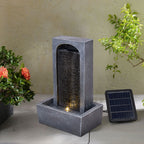 LED Outdoor Solar Slate Effect Garden Water Fountain
