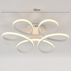 Modern Acrylic Light-adjusted Petal LED Semi Ceiling Light