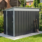 9 x 4 ft Metal Garden Storage Shed with Pent Roof