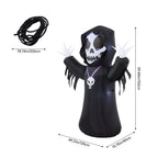5 FT Halloween Inflatable Grim Reaper Decoration with LED Lights
